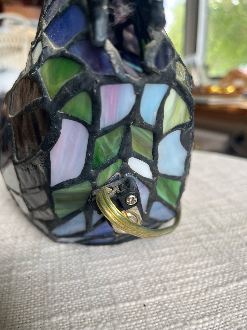 VTG Tiffany stained glass rooster - Picture 10 of 16